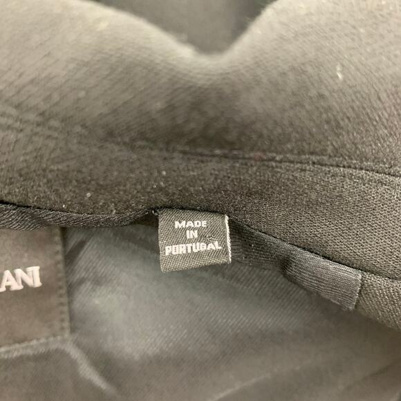 EMPORIO ARMANI Size M Black Wool Blend Studded Jacket Blazer - Picture 5 of 6